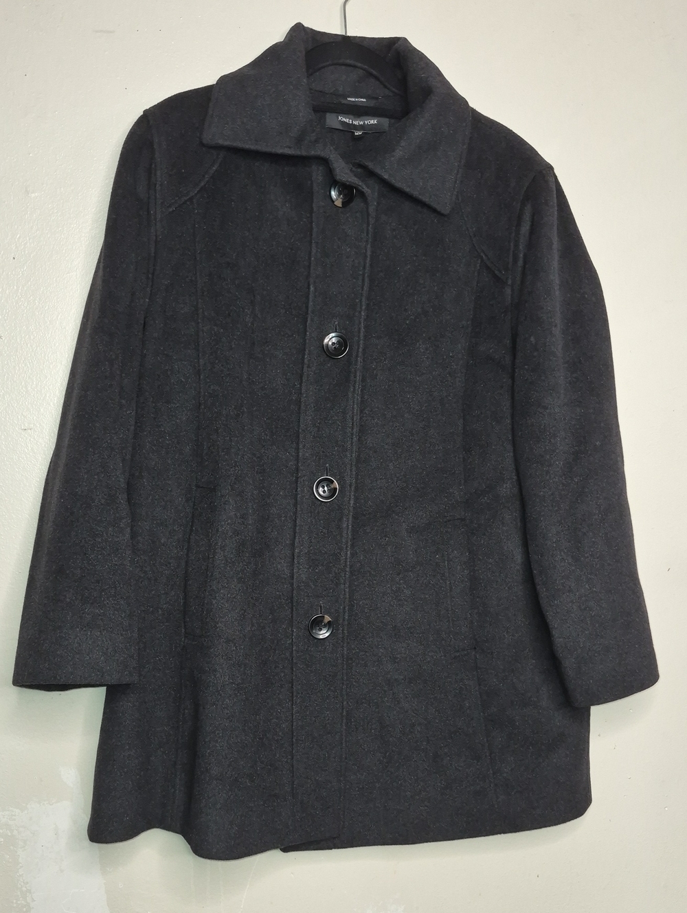 Classic Women's CHARCOAL Wool Blend Coat SIZE 16W